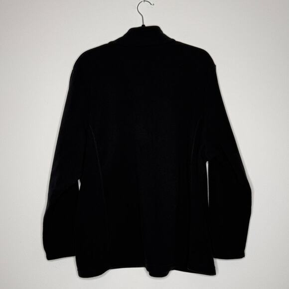 Lands’ End Women’s 2X Black Quarter Zip Fleece - Picture 2 of 4